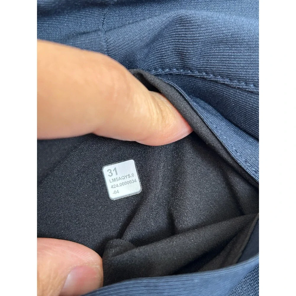 Lululemon ABC Slim-Fit 5 Pocket Pant Navy 33 x 28.5 Warpstreme performance golf